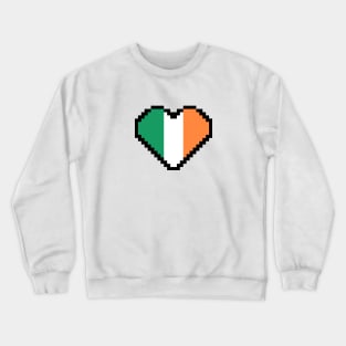 Irish Flag Pixel Art, Flag of Ireland pixel art Crewneck Sweatshirt